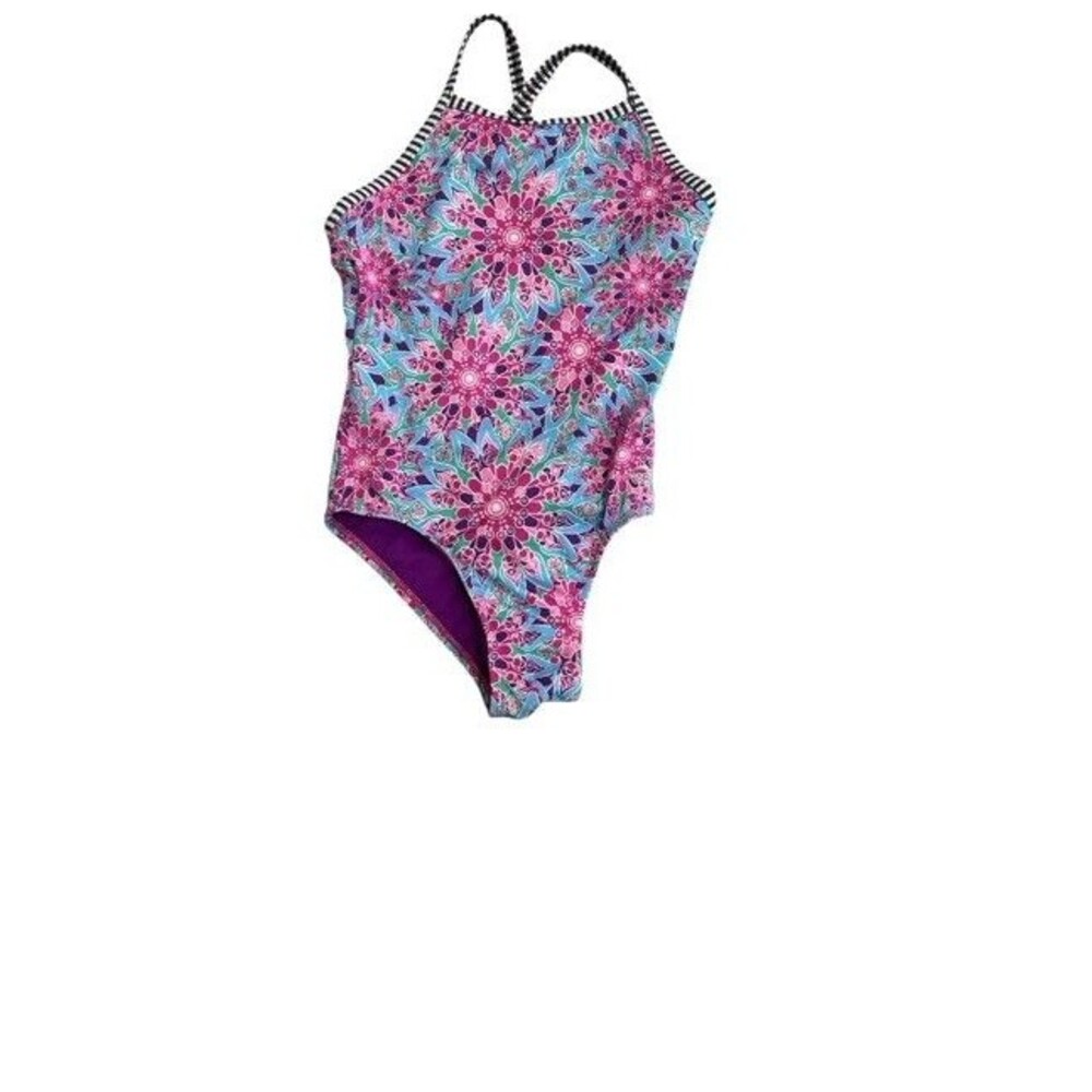 Dolfin Uglies Girls Size 16 Criss-Cross Back One Piece Swimsuit